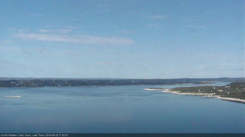 Lake Travis webcam, April 25, 2018 10:15 AM CT