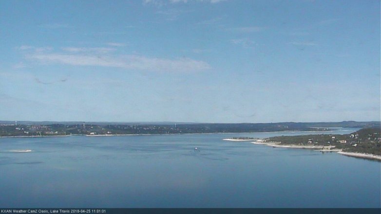 Lake Travis webcam, April 25, 2018 10:30 AM CT