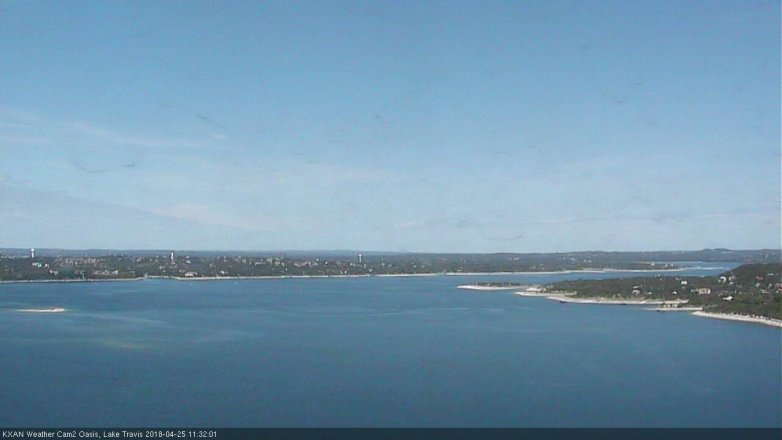 Lake Travis webcam, April 25, 2018 10:40 AM CT