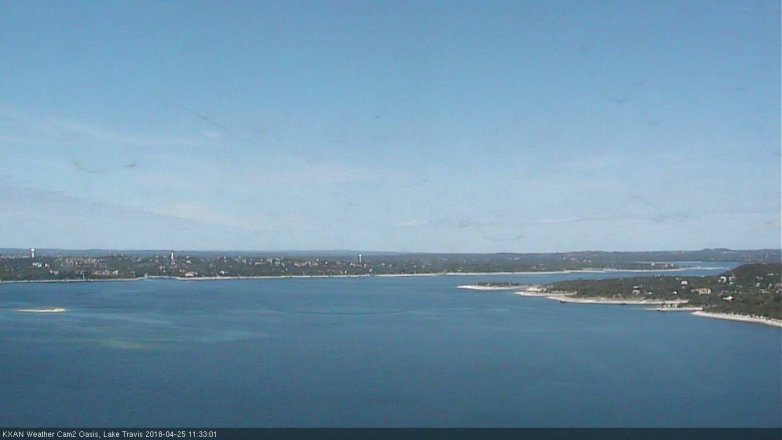 Lake Travis webcam, April 25, 2018 11:05 AM CT