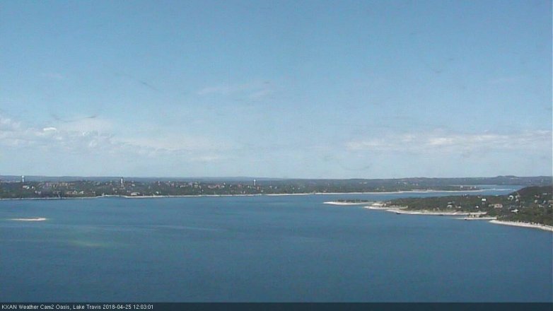 Lake Travis webcam, April 25, 2018 11:25 AM CT