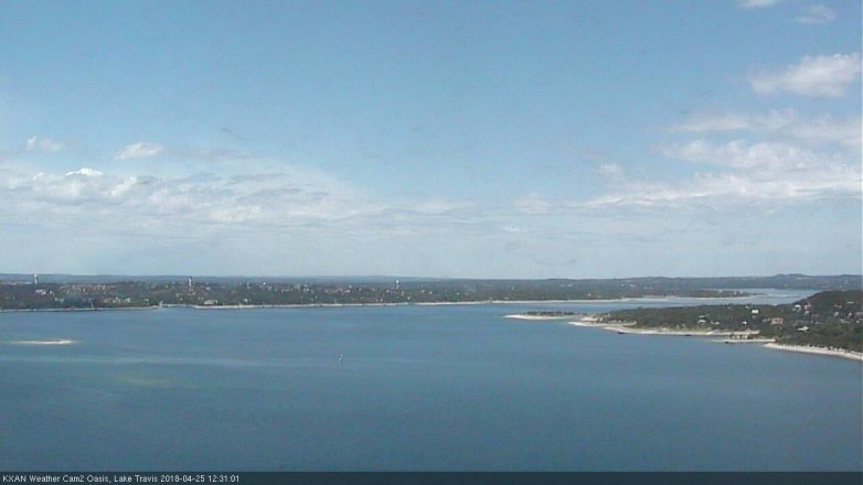 Lake Travis webcam, April 25, 2018 11:35 AM CT