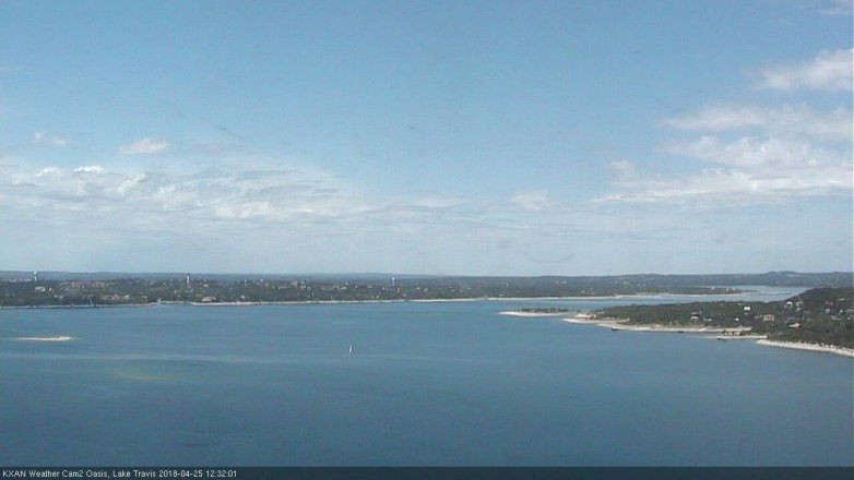 Lake Travis webcam, April 25, 2018 11:40 AM CT