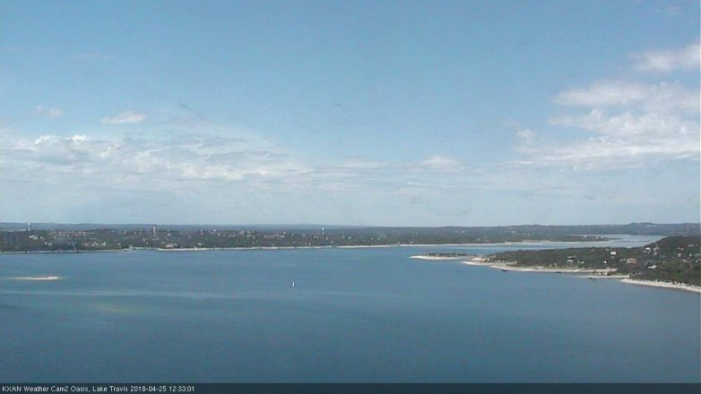 Lake Travis webcam, April 25, 2018 11:55 AM CT