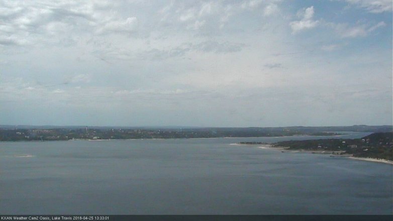 Lake Travis webcam, April 25, 2018 12:45 PM CT