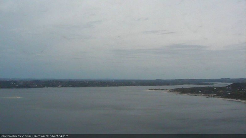 Lake Travis webcam, April 25, 2018 1:10 PM CT