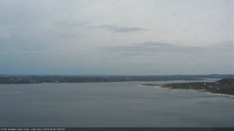Lake Travis webcam, April 25, 2018 1:20 PM CT
