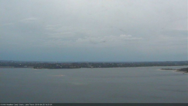 Lake Travis webcam, April 25, 2018 1:45 PM CT