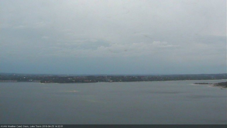 Lake Travis webcam, April 25, 2018 1:50 PM CT