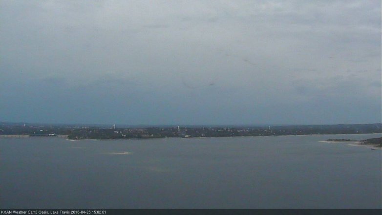 Lake Travis webcam, April 25, 2018 2:15 PM CT