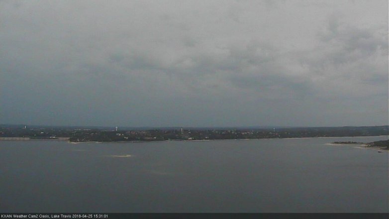 Lake Travis webcam, April 25, 2018 2:50 PM CT