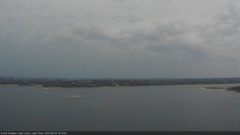 Lake Travis webcam, April 25, 2018 3:05 PM CT