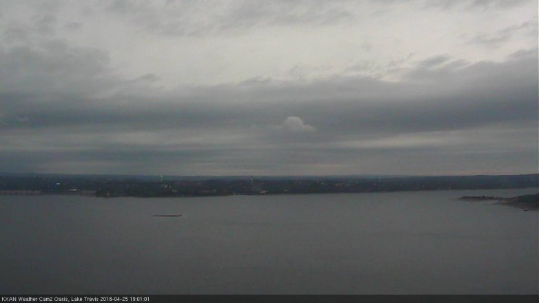 Lake Travis webcam, April 25, 2018 6:20 PM CT