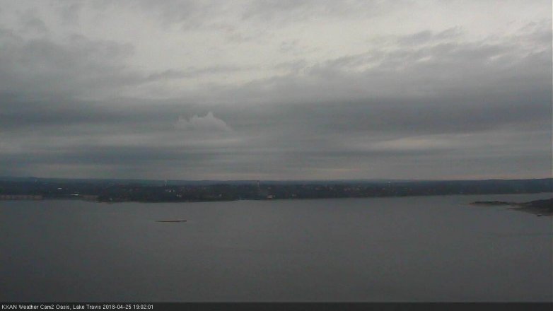 Lake Travis webcam, April 25, 2018 6:25 PM CT