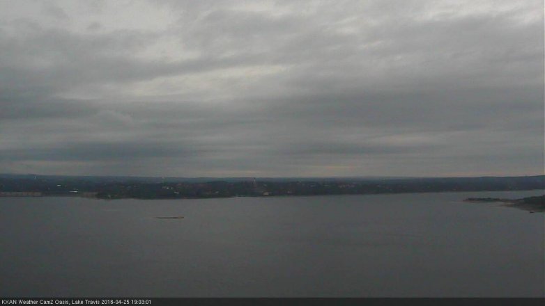 Lake Travis webcam, April 25, 2018 6:30 PM CT