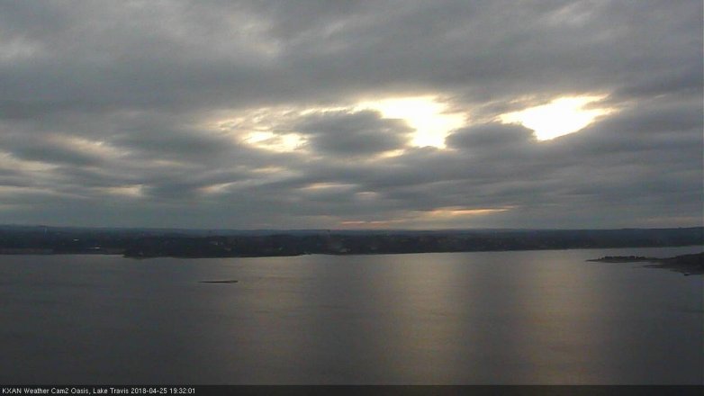 Lake Travis webcam, April 25, 2018 6:35 PM CT