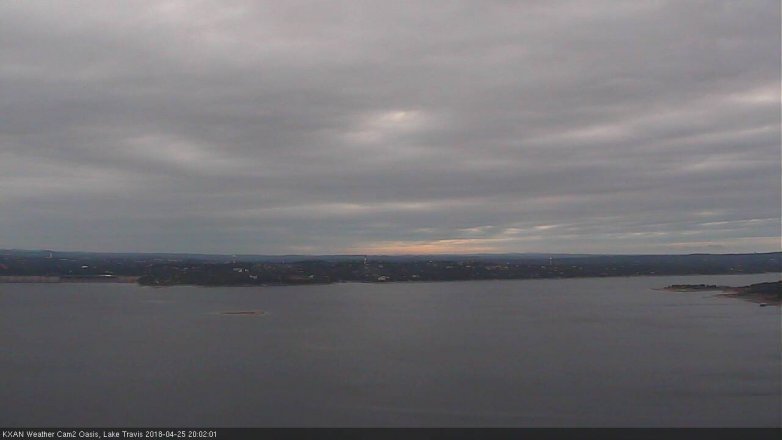 Lake Travis webcam, April 25, 2018 7:25 PM CT