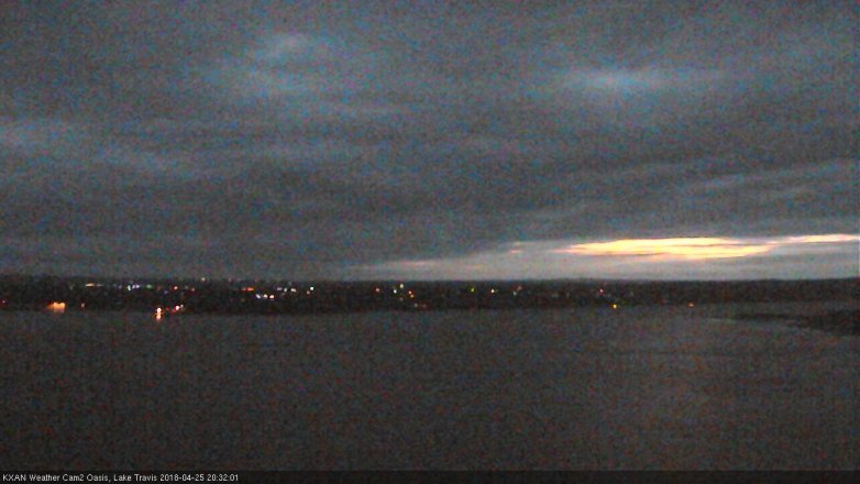 Lake Travis webcam, April 25, 2018 7:35 PM CT