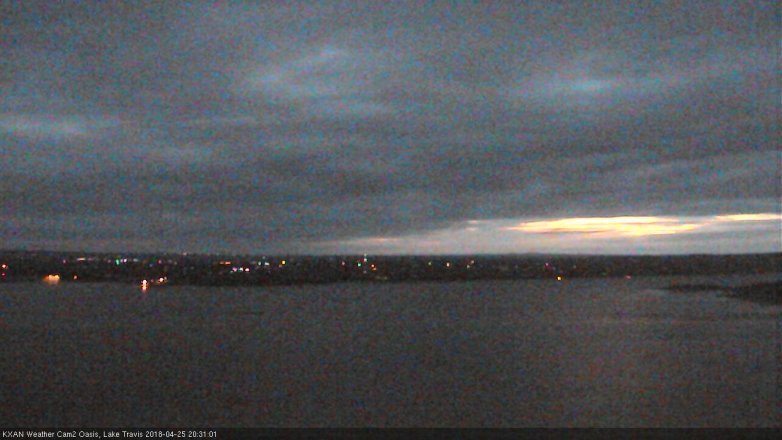 Lake Travis webcam, April 25, 2018 7:45 PM CT