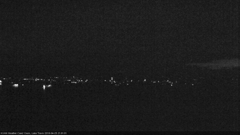 Lake Travis webcam, April 25, 2018 8:05 PM CT