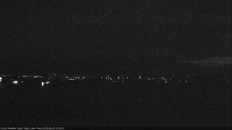 Lake Travis webcam, April 25, 2018 8:15 PM CT