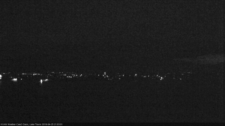 Lake Travis webcam, April 25, 2018 8:20 PM CT
