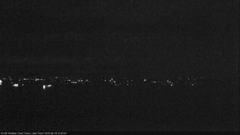 Lake Travis webcam, April 25, 2018 9:15 PM CT