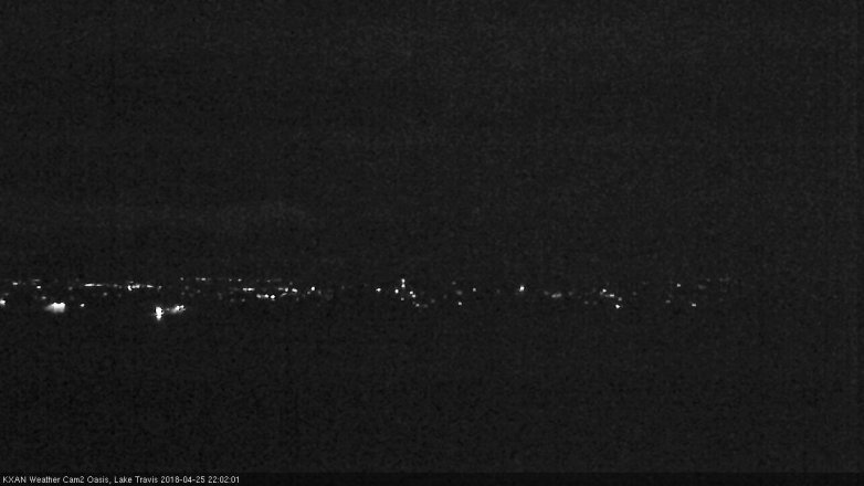 Lake Travis webcam, April 25, 2018 9:20 PM CT