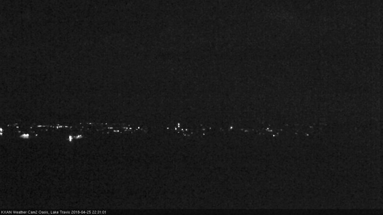 Lake Travis webcam, April 25, 2018 9:45 PM CT