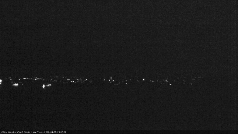 Lake Travis webcam, April 25, 2018 10:30 PM CT