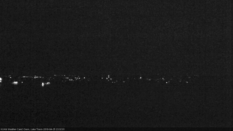 Lake Travis webcam, April 25, 2018 11:00 PM CT