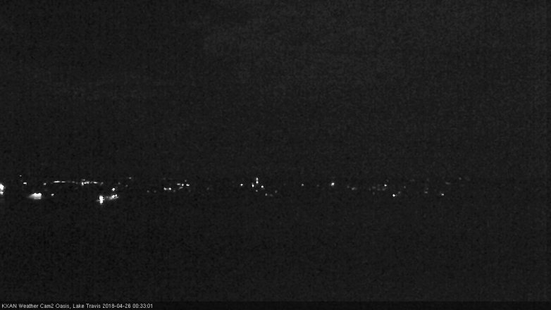 Lake Travis webcam, April 25, 2018 11:40 PM CT