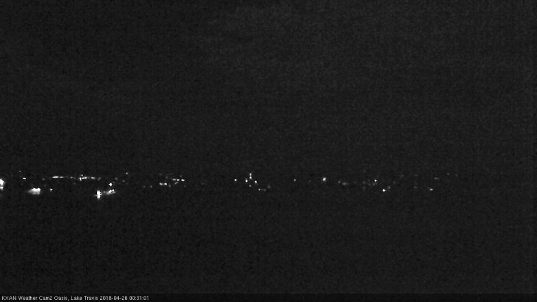 Lake Travis webcam, April 25, 2018 11:55 PM CT