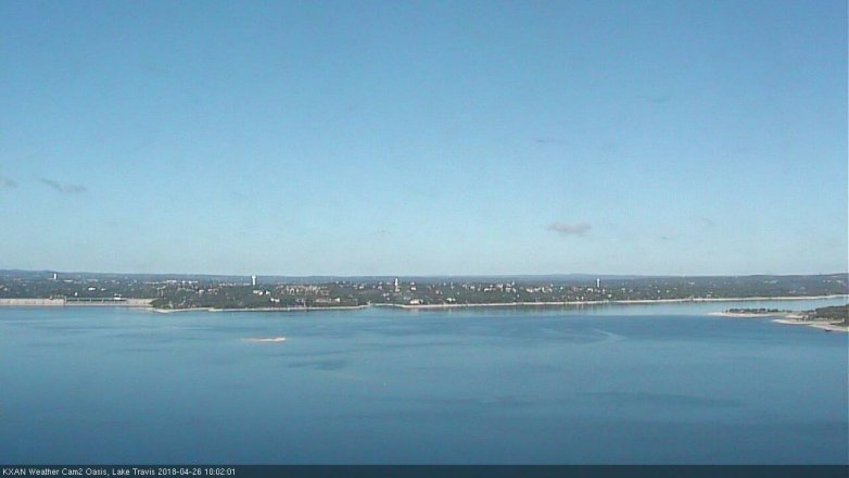 Lake Travis webcam, April 26, 2018 9:15 AM CT