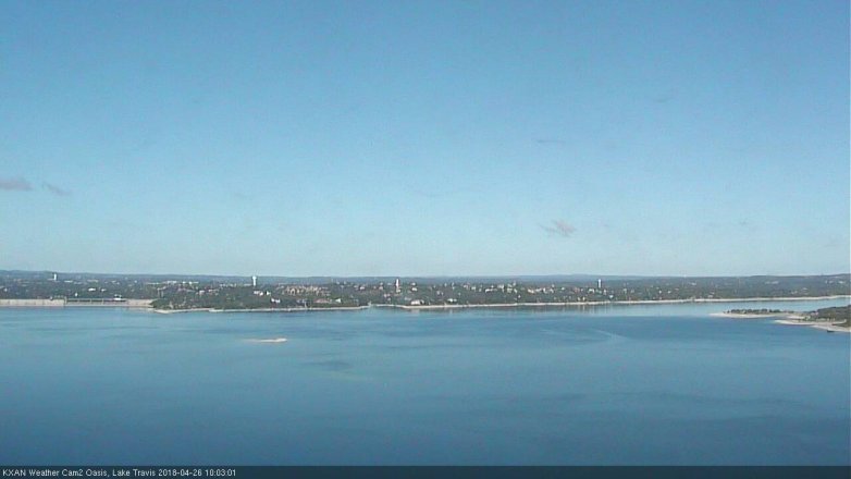 Lake Travis webcam, April 26, 2018 9:35 AM CT