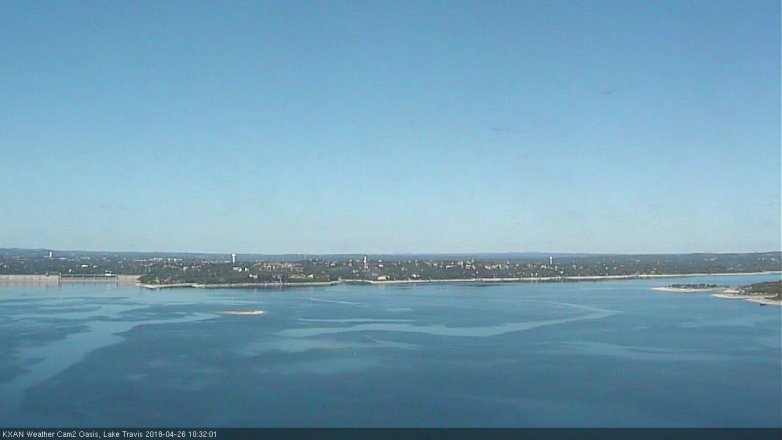 Lake Travis webcam, April 26, 2018 9:40 AM CT