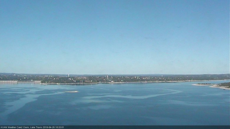 Lake Travis webcam, April 26, 2018 9:45 AM CT