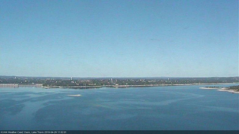 Lake Travis webcam, April 26, 2018 10:10 AM CT