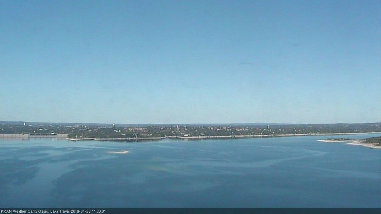 Lake Travis webcam, April 26, 2018 10:15 AM CT