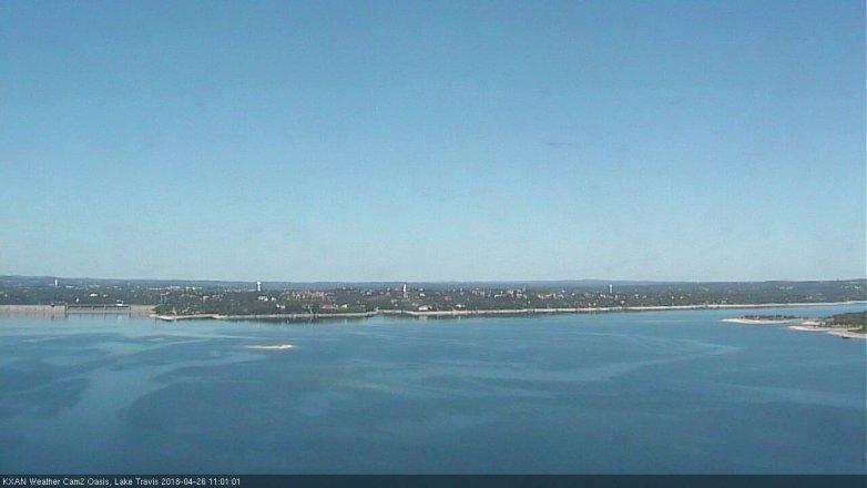 Lake Travis webcam, April 26, 2018 10:20 AM CT