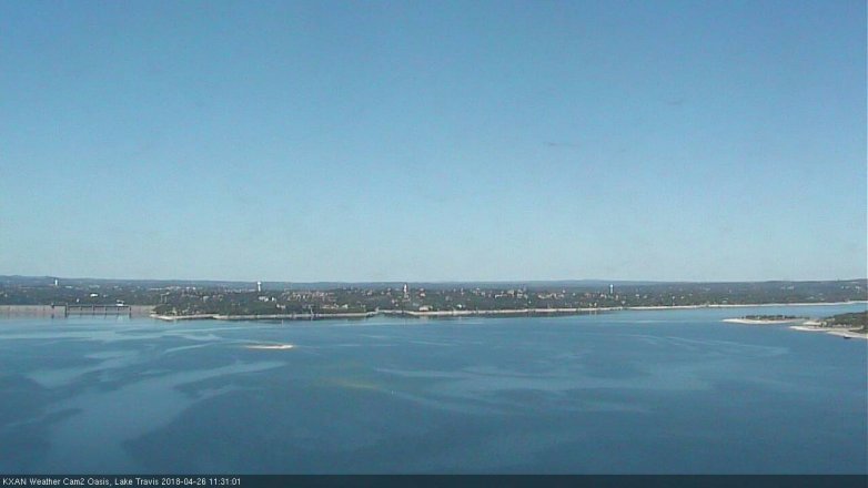 Lake Travis webcam, April 26, 2018 10:45 AM CT