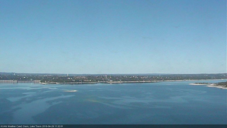 Lake Travis webcam, April 26, 2018 10:50 AM CT