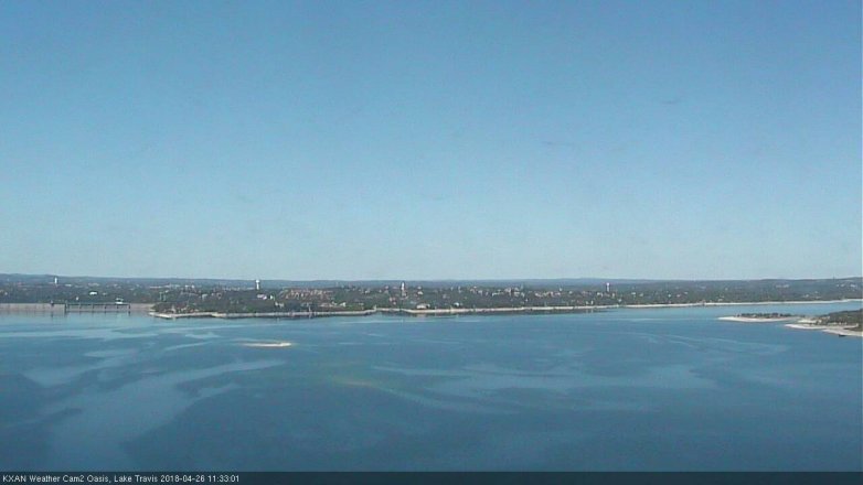 Lake Travis webcam, April 26, 2018 11:00 AM CT