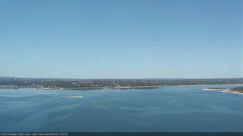 Lake Travis webcam, April 26, 2018 11:10 AM CT