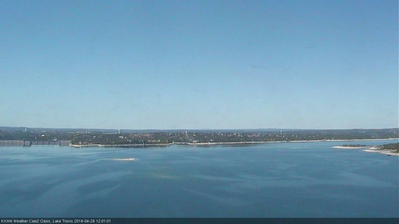Lake Travis webcam, April 26, 2018 11:15 AM CT