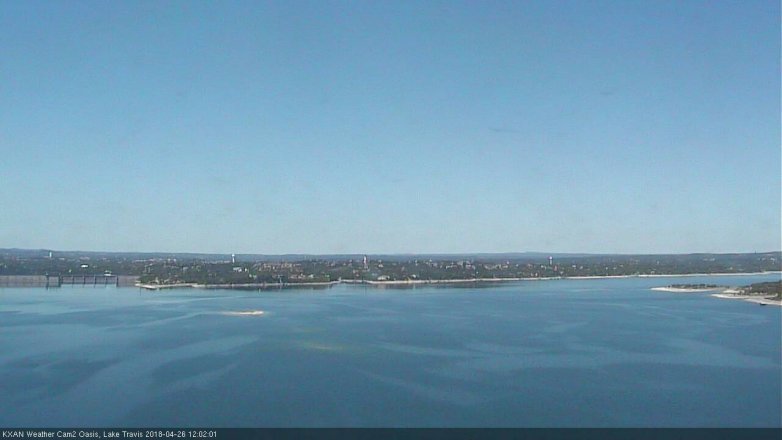 Lake Travis webcam, April 26, 2018 11:25 AM CT