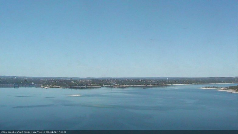 Lake Travis webcam, April 26, 2018 11:40 AM CT