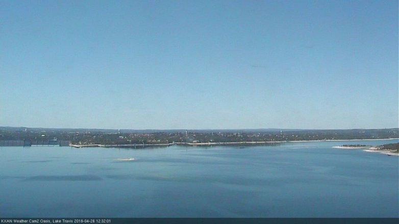 Lake Travis webcam, April 26, 2018 12:00 PM CT