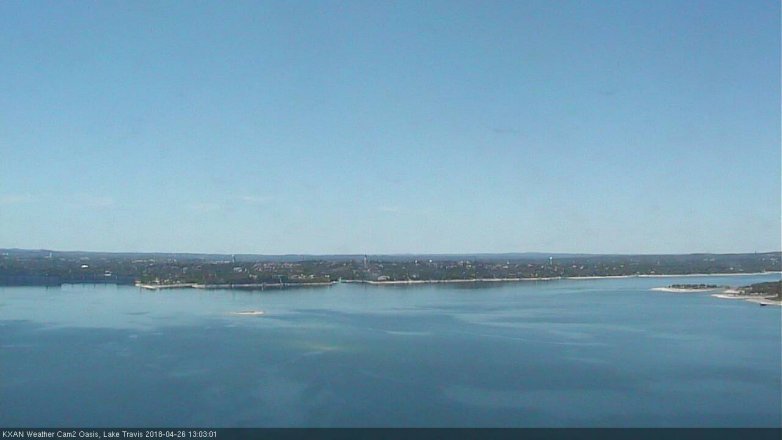 Lake Travis webcam, April 26, 2018 12:20 PM CT
