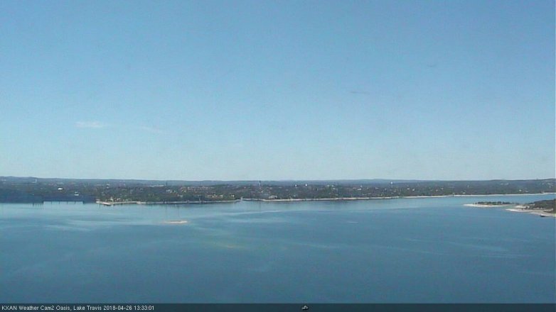 Lake Travis webcam, April 26, 2018 12:40 PM CT